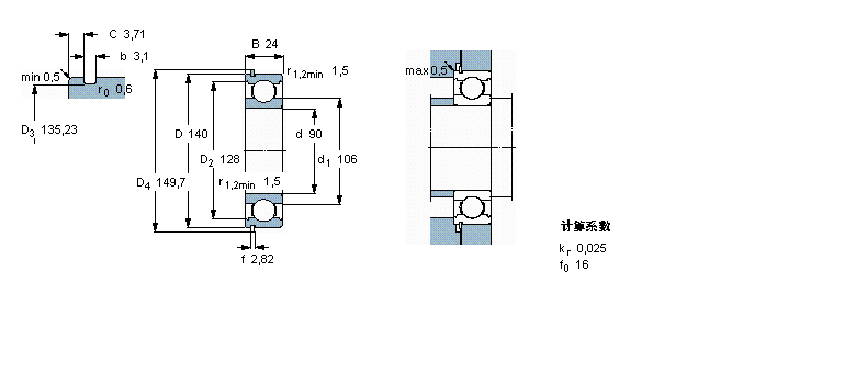 SKF 6018NR軸承