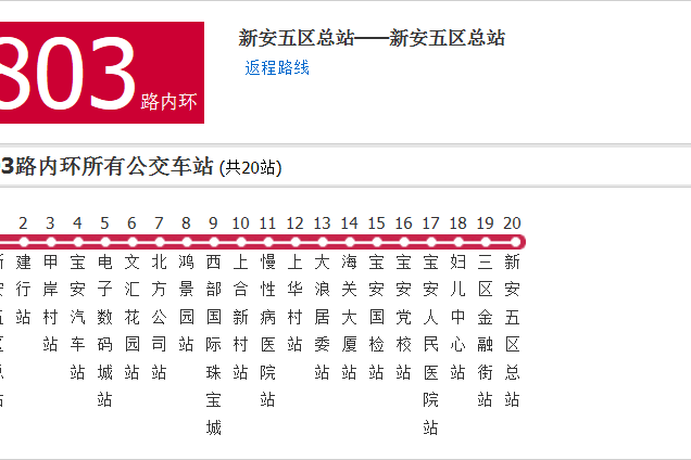 深圳公交B803路內環