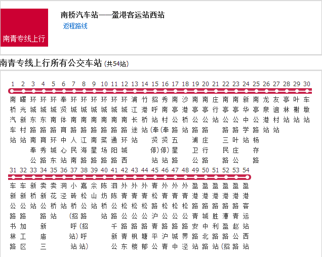 上海公交南青專線