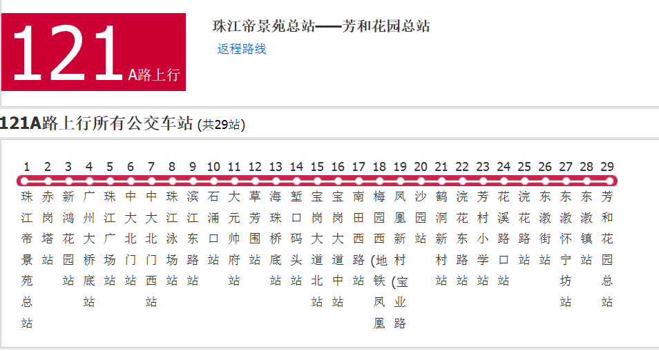 廣州公交121A路