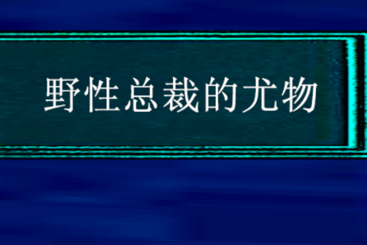 野性總裁的尤物