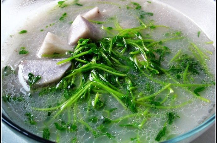 魚片豆苗湯