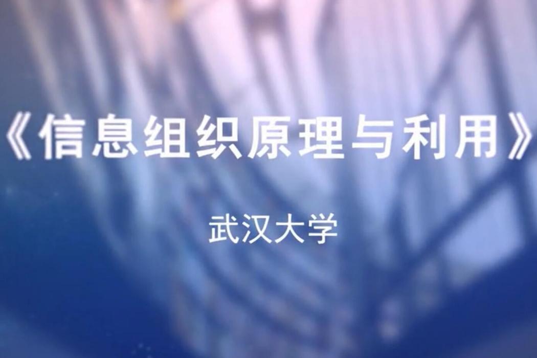 信息組織原理與利用