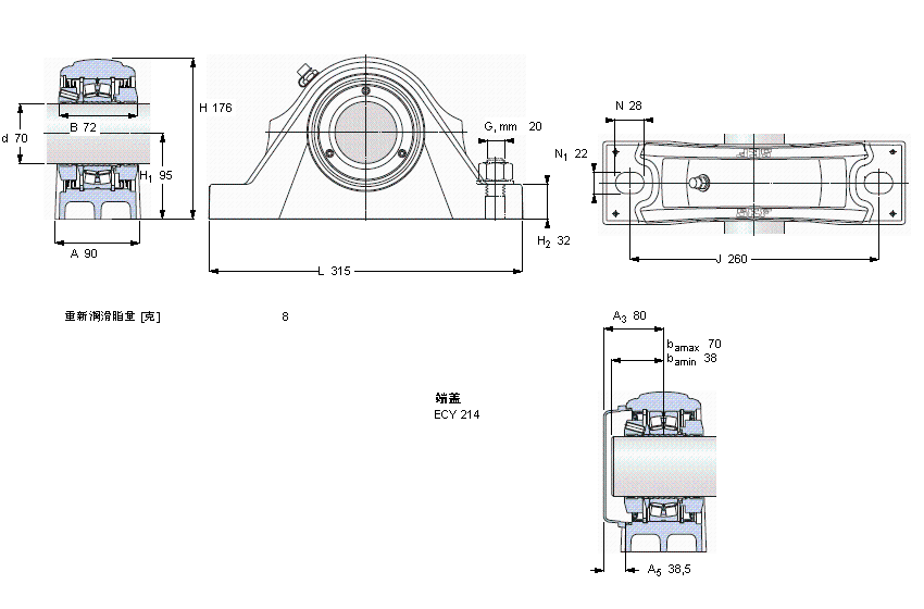 SKF SYNT70FTS軸承