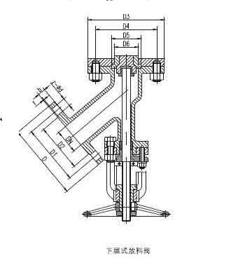 襯氟放料閥結構圖