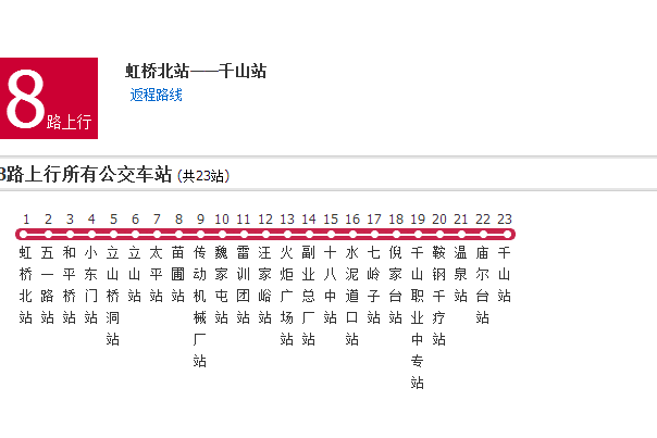 鞍山公交8路