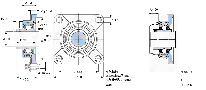 SKF FYKC30NTR/VE495軸承