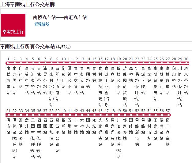 上海公交奉南線