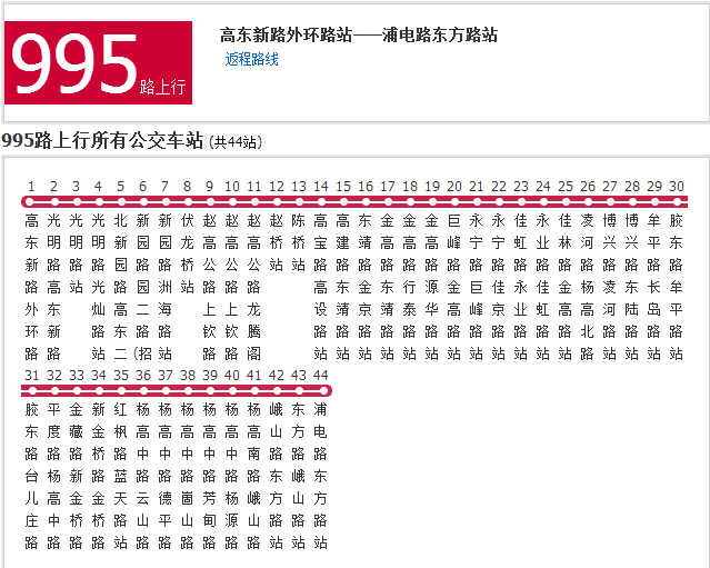 上海公交995路