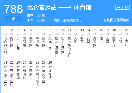 寧波公交788路