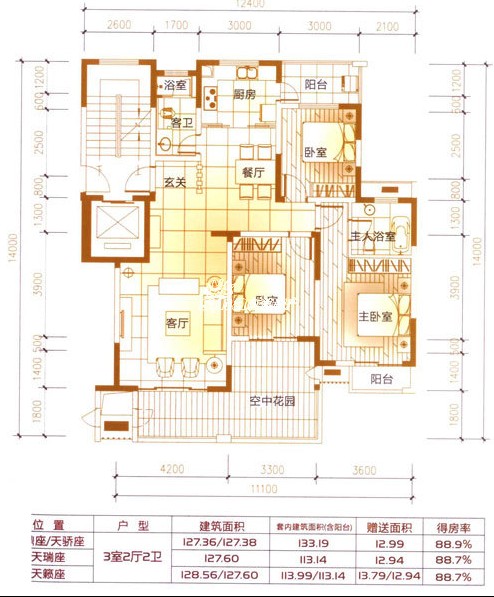 天鴻天府戶型圖