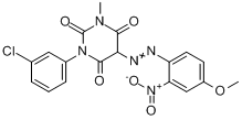 1-（3-氯苯基）-5-[（4-甲氧基-2-硝基苯基）偶氮]-3-甲基-2,4,6(1H,3H,5H)-嘧啶三酮