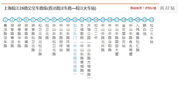 上海公交松江26路