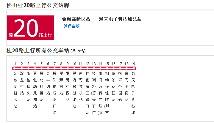 佛山公交桂20路