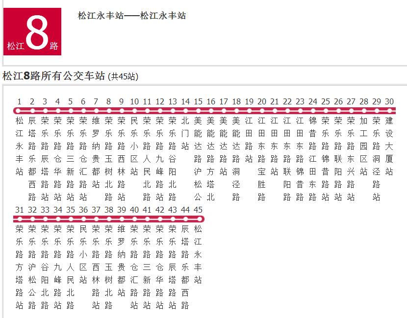 上海公交松江8路