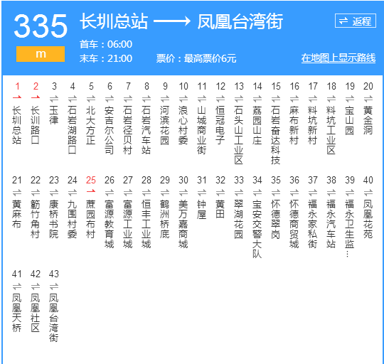 深圳公交M335路