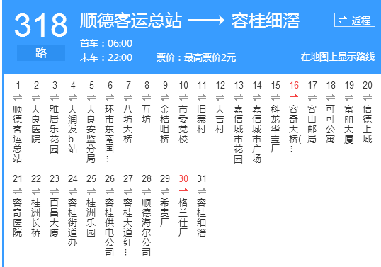 佛山公交318路