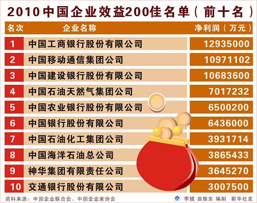 2010中國企業效益200佳