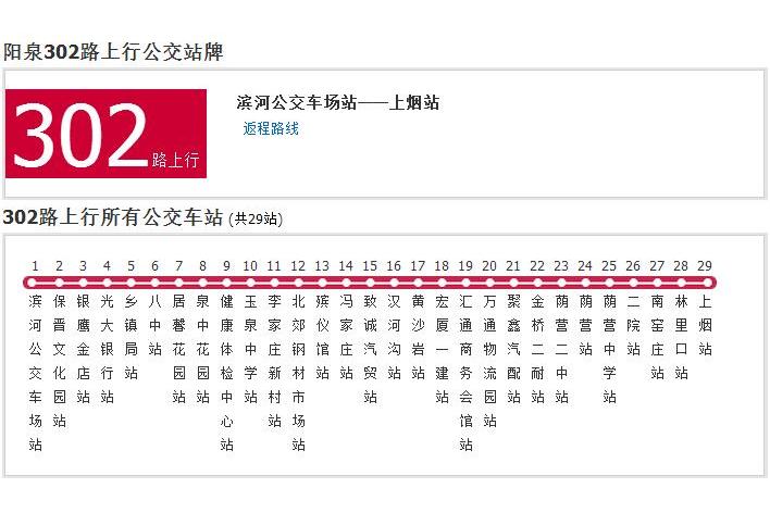 陽泉公交302路