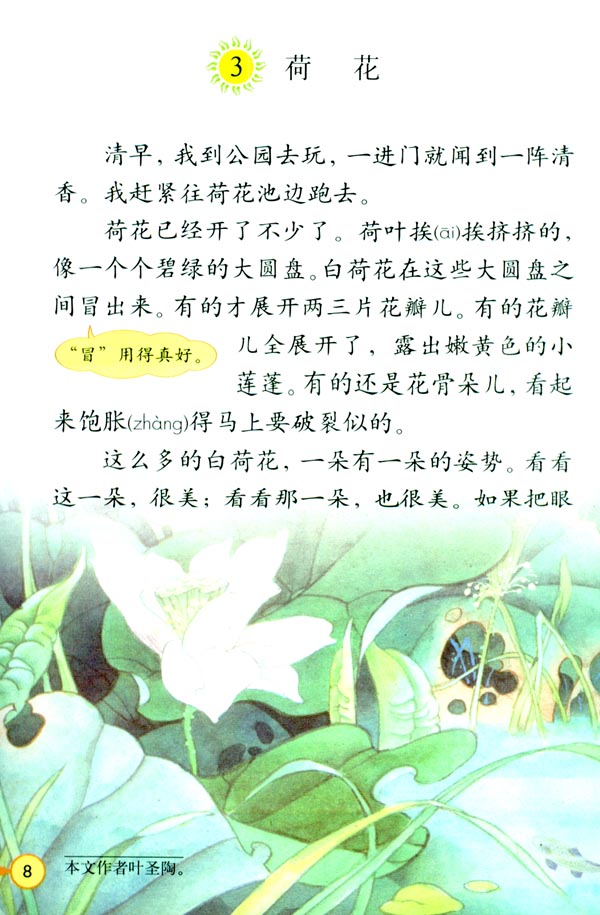 荷花(葉聖陶所作散文)