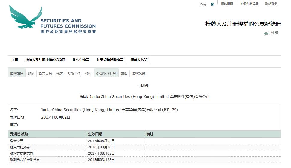 香港證監會牌照查詢