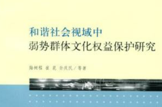 和諧社會視域中弱勢群體文化權益保護研究