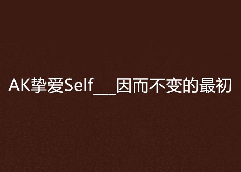 AK摯愛Self___因而不變的最初