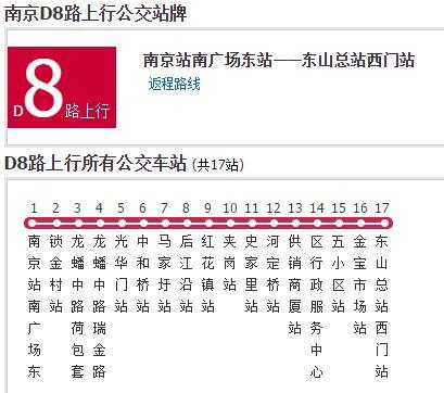 南京公交D8路