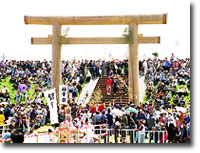 神幸祭時的鳥居河岸