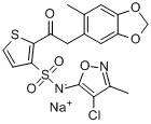 （4-氯-3-甲基-1,2-惡唑-5-基）-[2-[2-（6-甲基-1,3-苯並二氧戊環-5-基）乙醯基]噻吩-3-基]磺醯亞胺鈉鹽