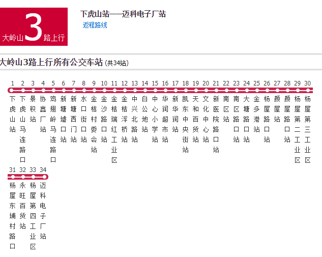 大嶺山公交3路