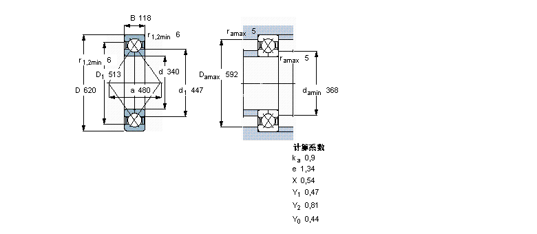 SKF QJ1268MA/344524軸承