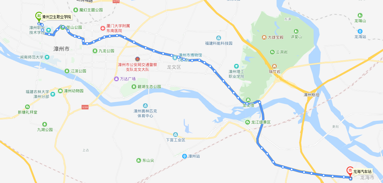 漳州公交902路路線圖