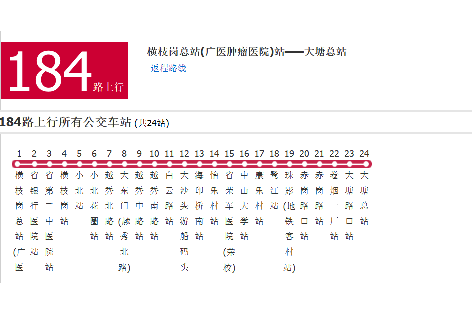 廣州公交184路