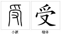 “受”字源演變