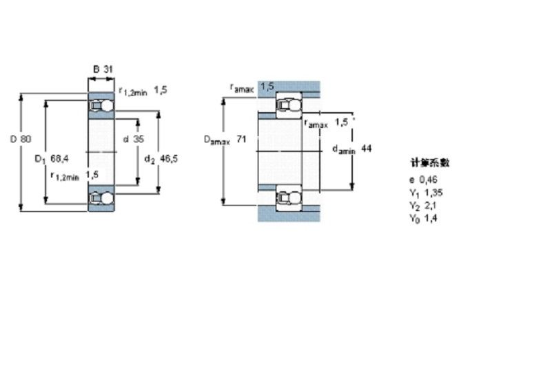 SKF 2307EM軸承