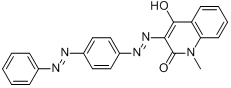 4-羥基-1-甲基-3-[[4-（苯偶氮基）苯基]偶氮基]-2(1H)-喹啉酮