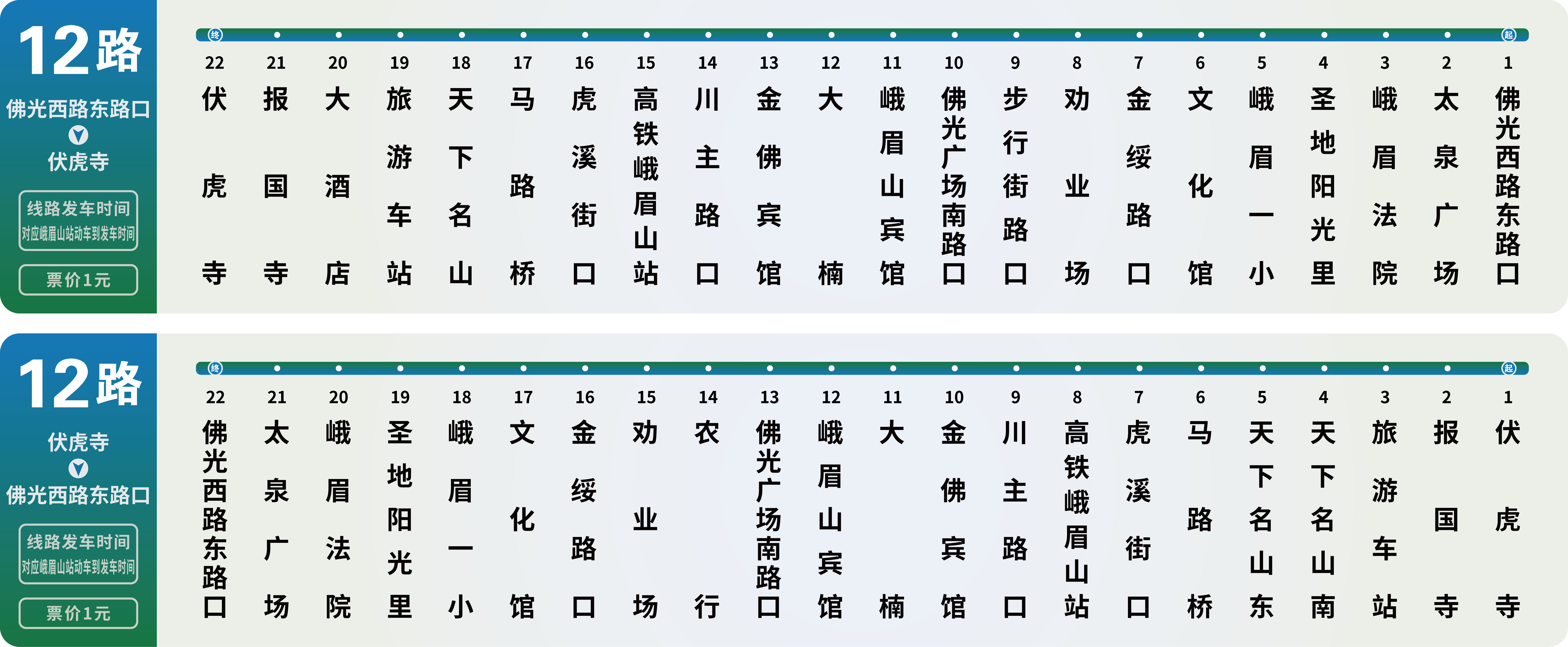 峨眉山公交12路