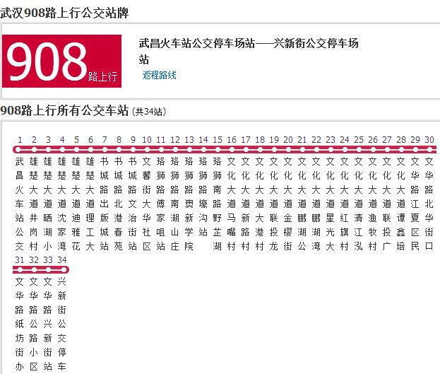 武漢公交908路