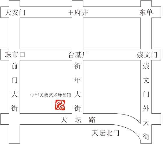 中華民族藝術珍品館、流通中心交通示意圖