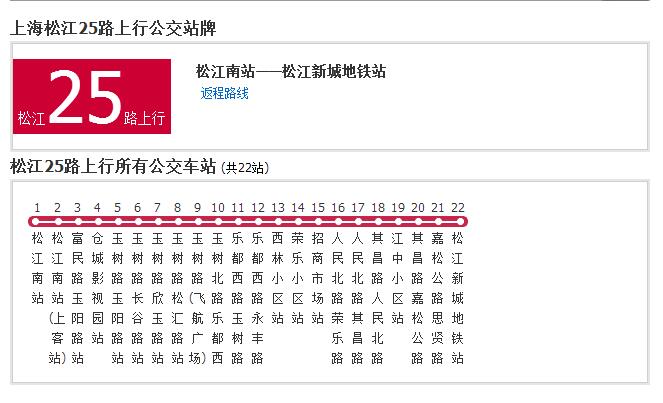 上海公交松江25路