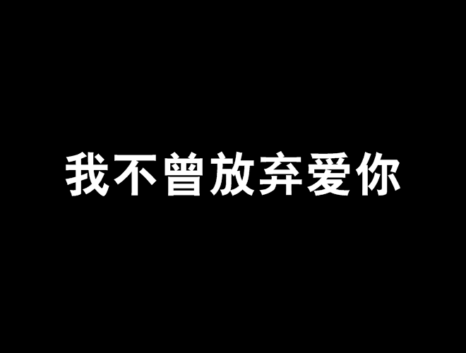 我不曾放棄愛你