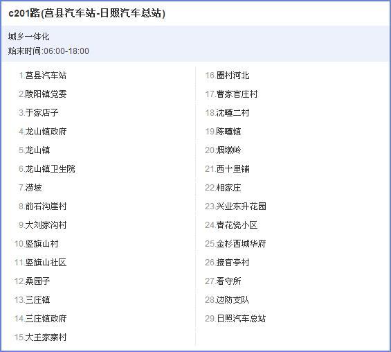 日照公交C201路