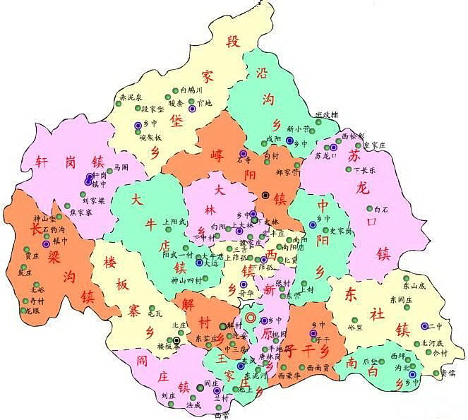 原平市行政地圖