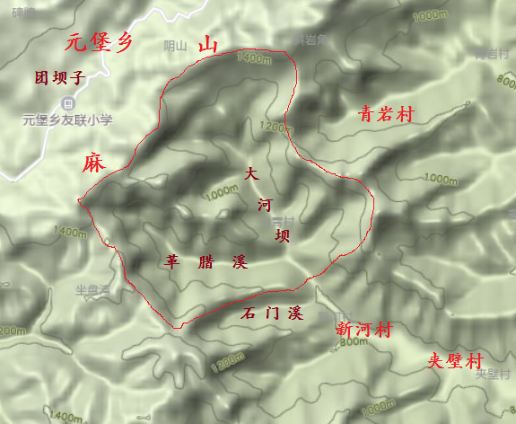 山青村地形圖