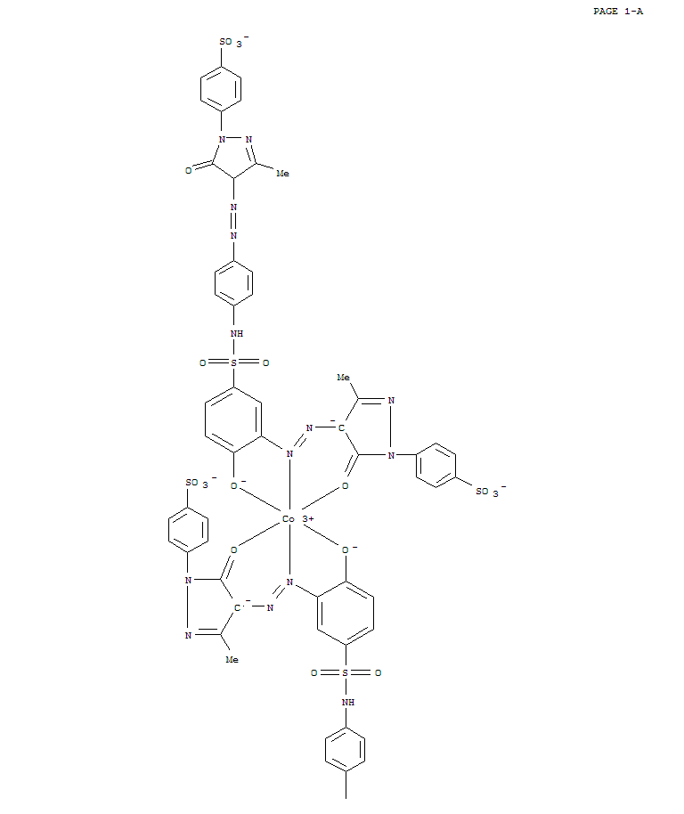 雙[4-[4-[[4-[[[3-[[4,5-二氫-3-甲基-5-氧代-1-（4-磺酸基苯基）-1H-吡唑-4-基]偶氮]-4-羥基苯基]磺醯基]氨基