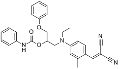 [[4-[乙基[2-[[（苯氨基）羰基]氧代]-3-苯氧基丙基]氨基]-2-甲基苯基]亞甲基]丙二腈