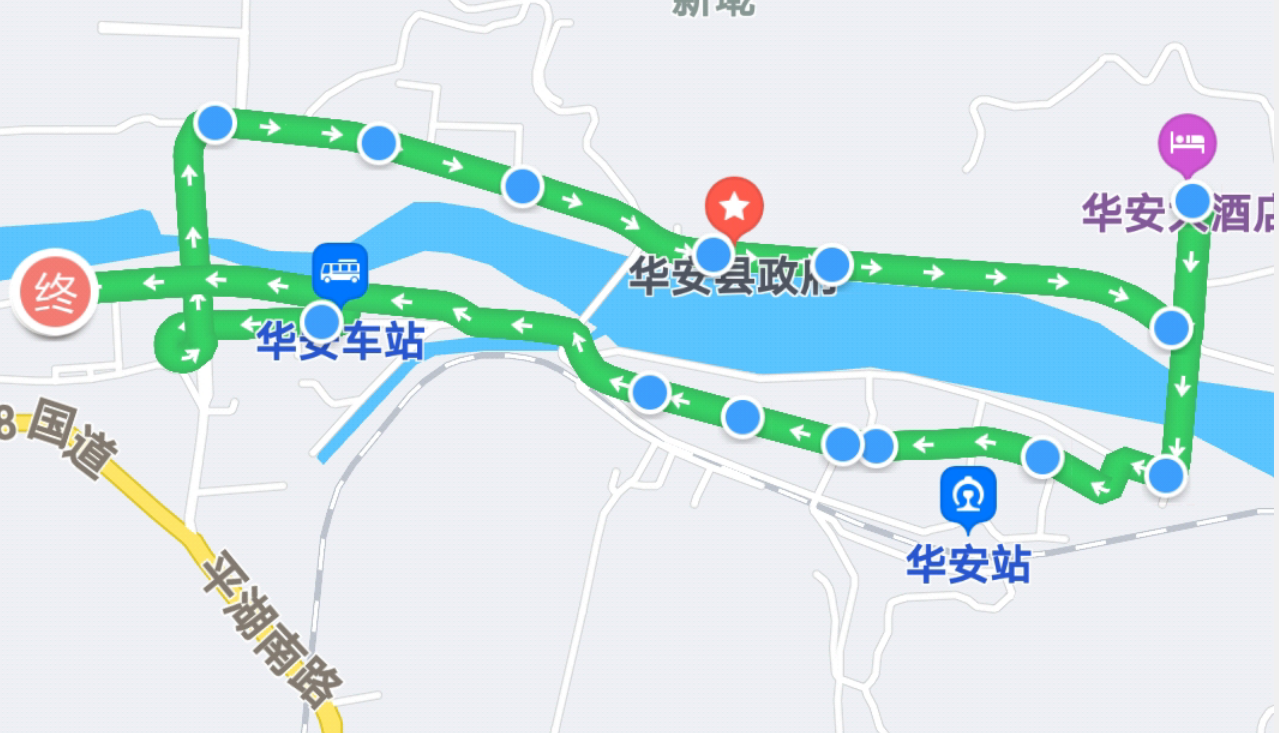 華安公交2路路線圖