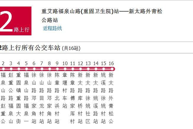 上海公交重固2路