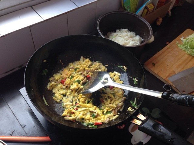 自製火腿肉絲蛋炒飯